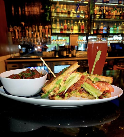 Elevated BLT with avocado and craft cocktail — CityWalk Eatery lunch special Cedar Rapids